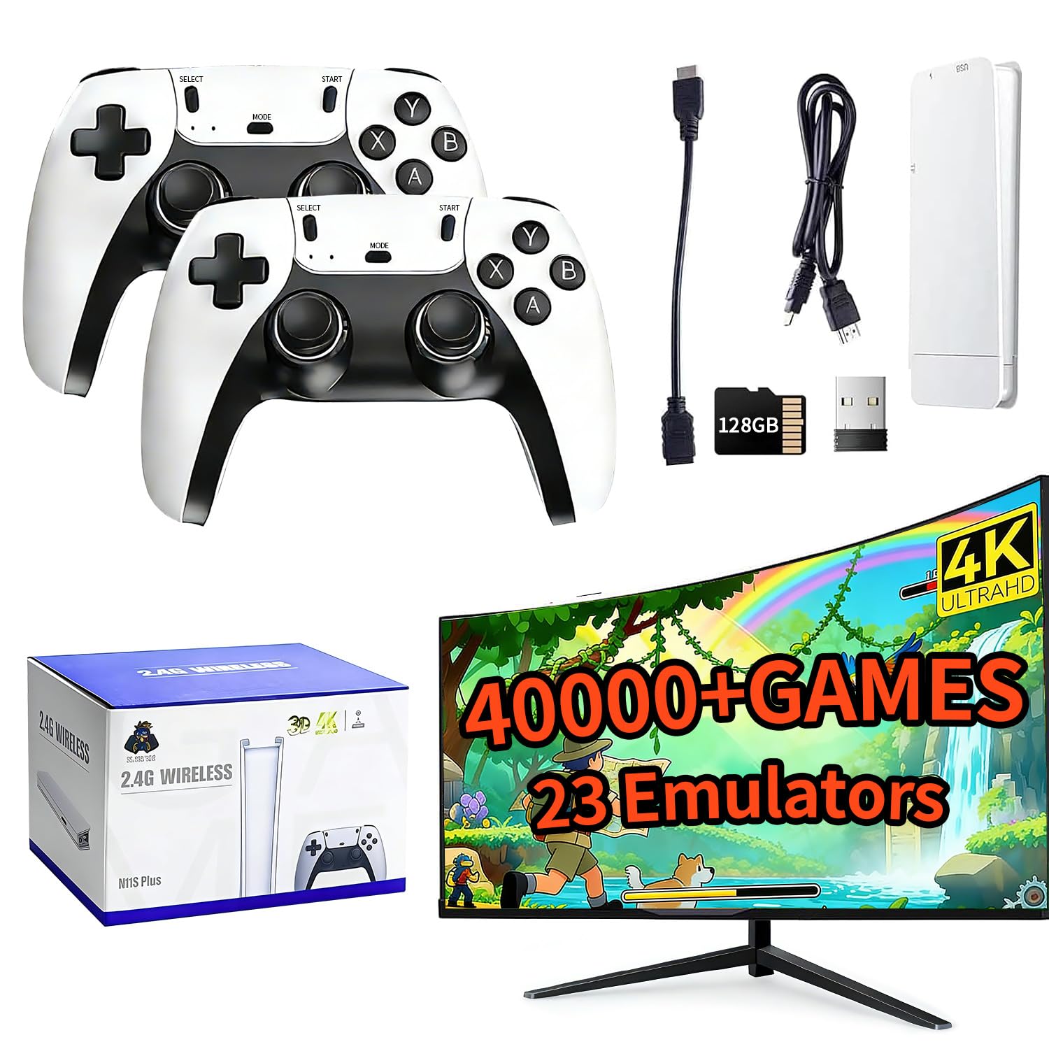 Retro Gaming Pro - 2026 Retro Gaming Console, 4K HD