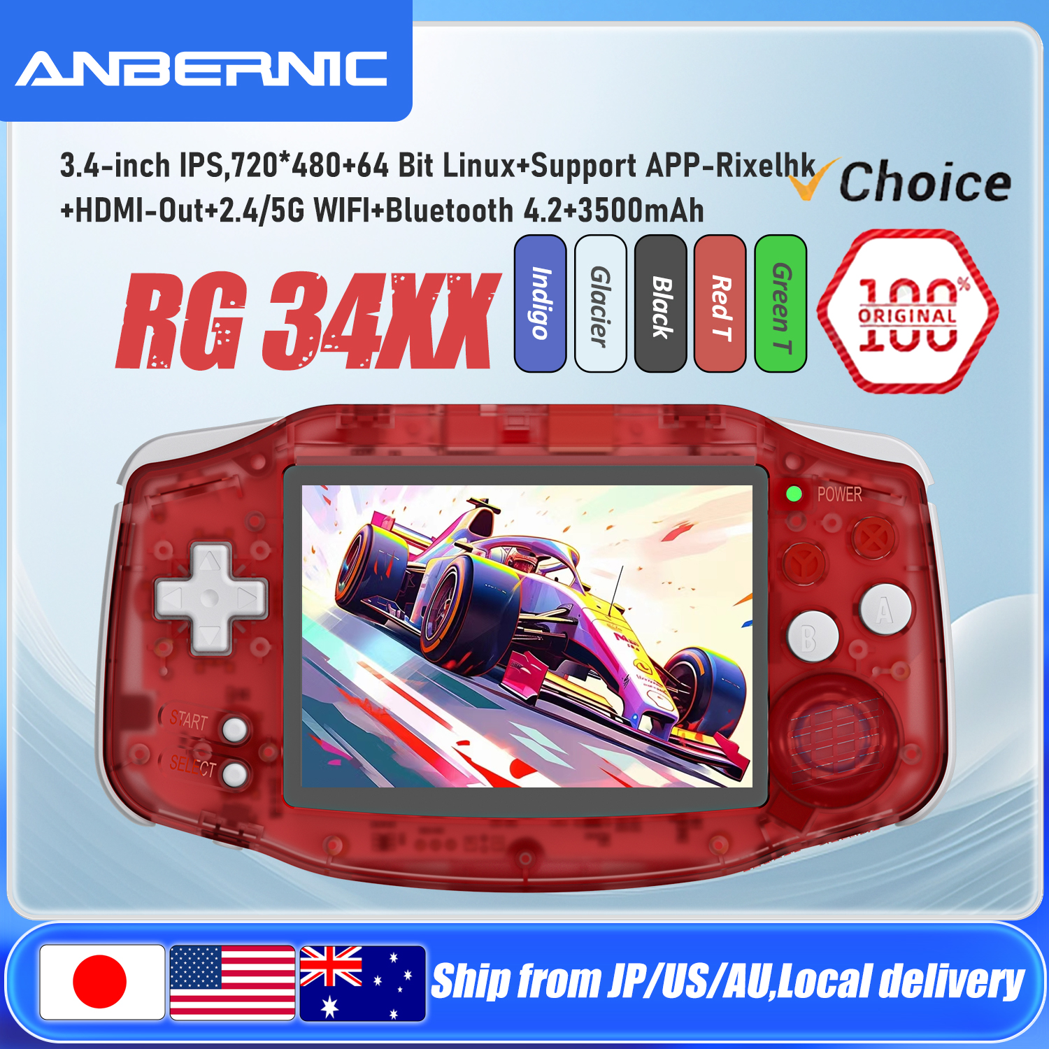 Retro Gaming Upscaler - ANBERNIC RG34XX Handheld Game Consoles RG