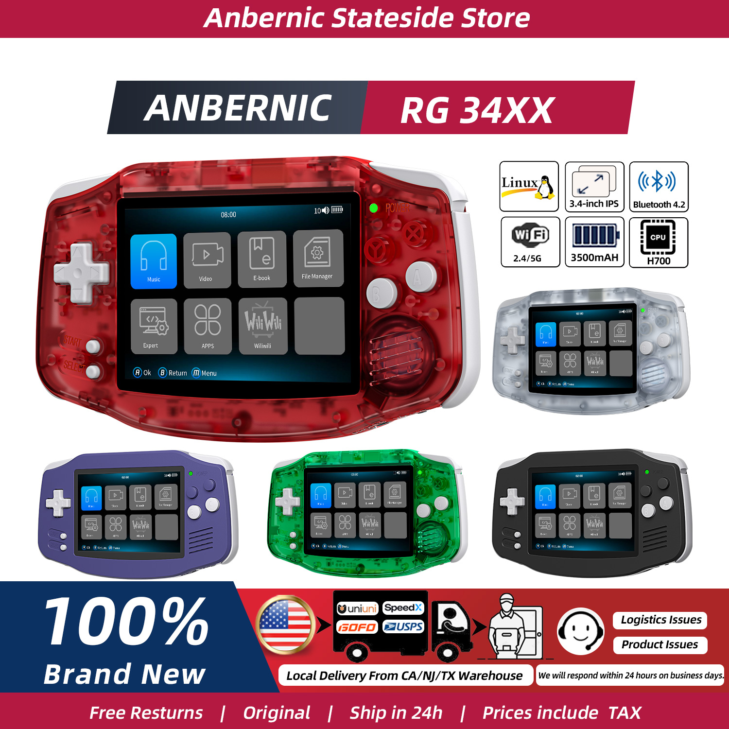 Retro Gaming Upscaler - ANBERNIC RG34XX Retro Handheld Game Console