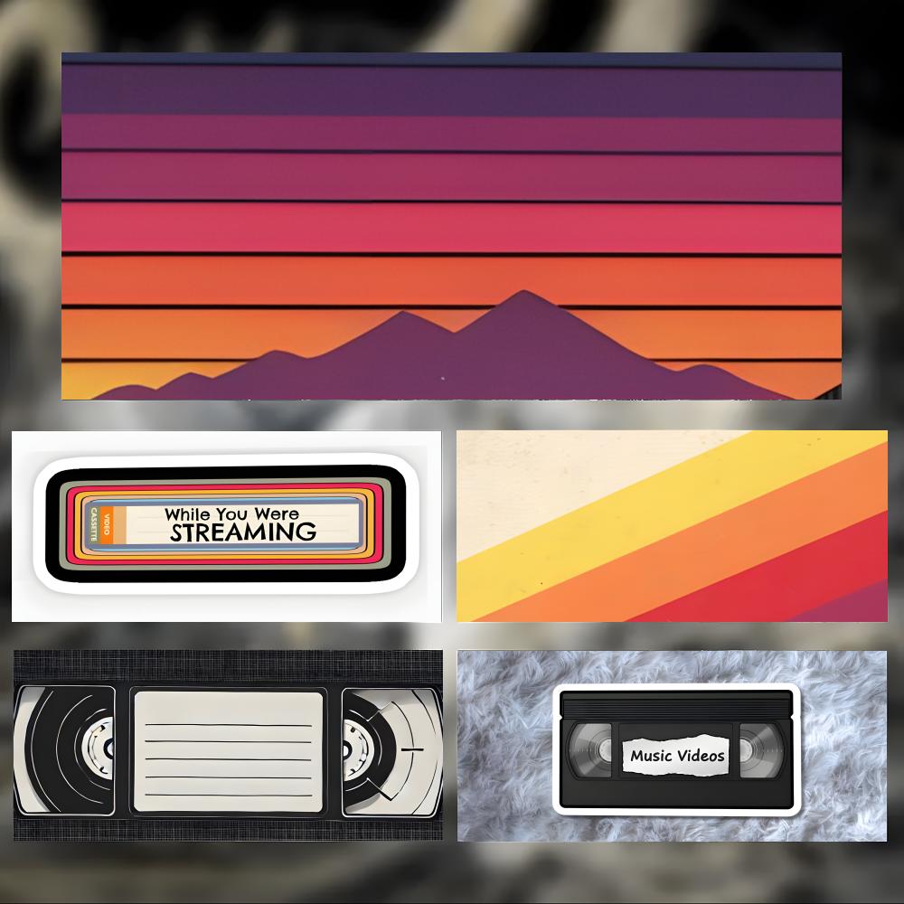 Retro Pc Gaming - Nostalgic Retro VHS Video Tape Label-s