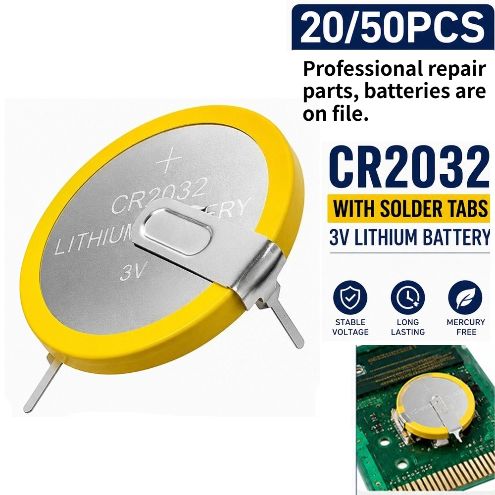 Retro Gaming Repair - 20/50 CR2032 Button Cell Battery with