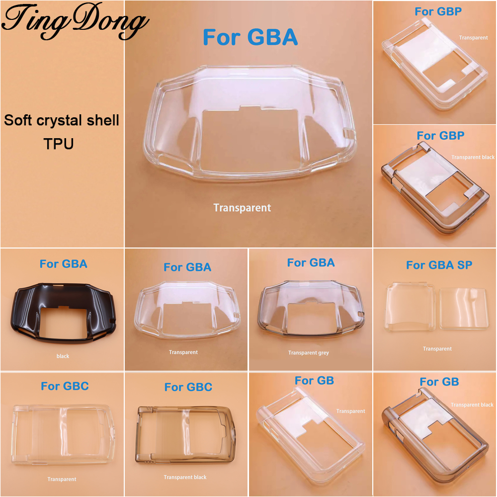 Game Boy Cartridge Holder - 1PC Transparent Protective Case TPU Soft