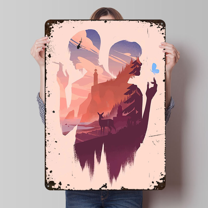 Retro Gaming Life - Life Is Strange Silhouettes Metal Poster