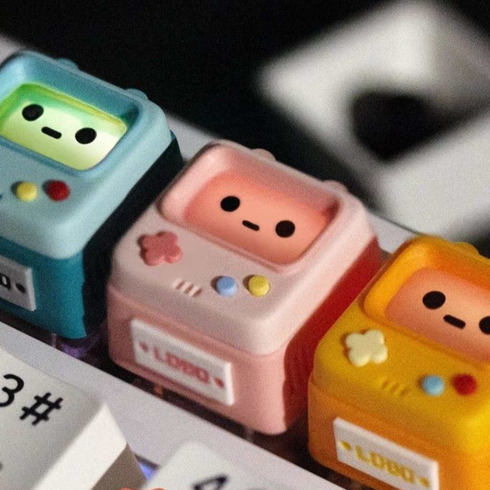 Retro Pc Gaming - Cute Retro Game Theme Keycaps Mechanical