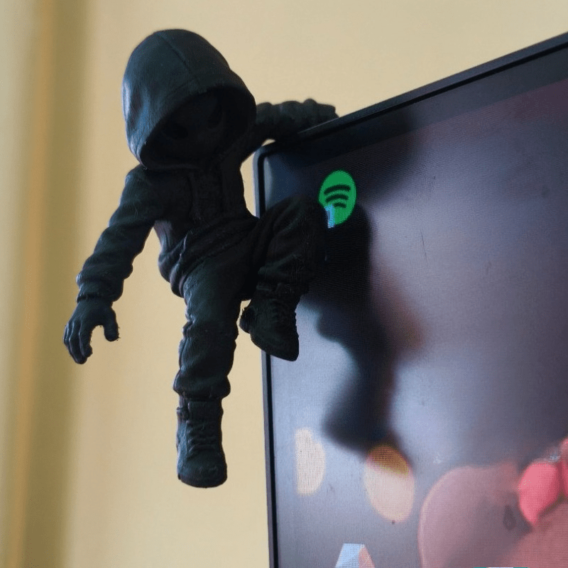 Retro Gaming Decor - Climb Hoodie Alien Mini Statue 3D
