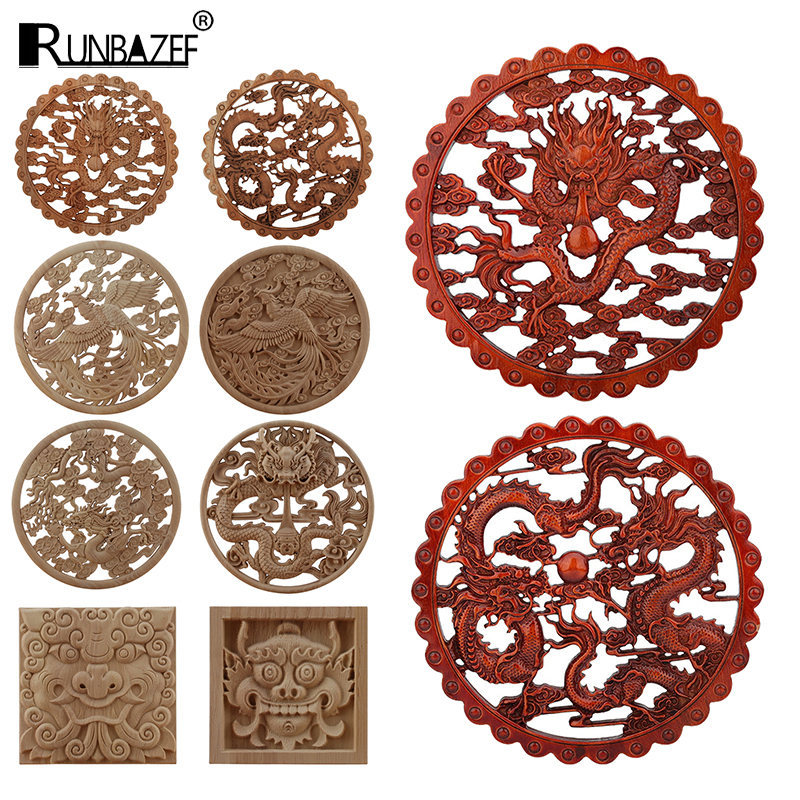 Retro Gaming Decor - Chinese Dragon And Phoenix Mascot Unpainted