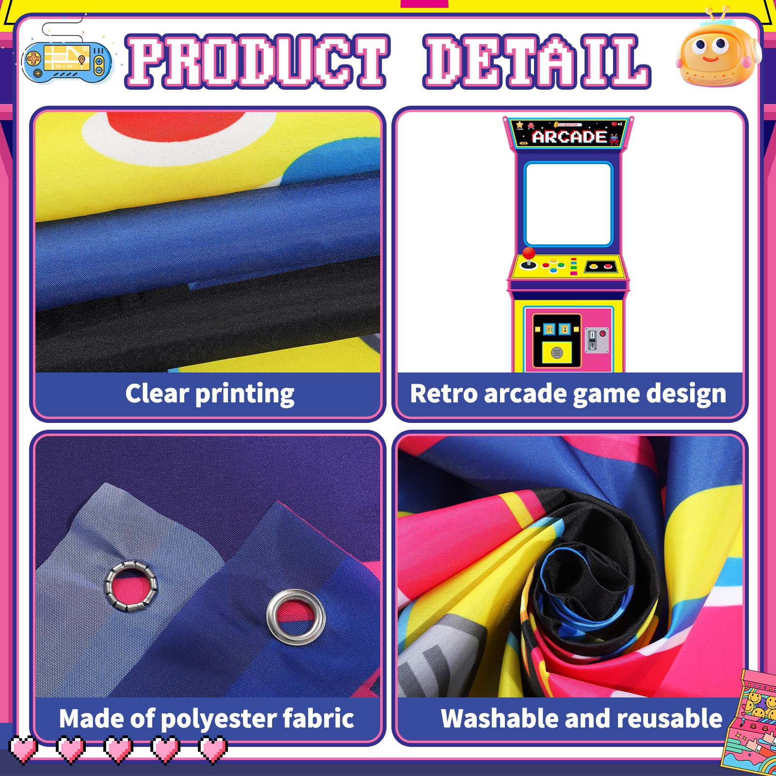 Retro Video Gaming Fabric Arca - Background Retro Gaming recensione e prezzo