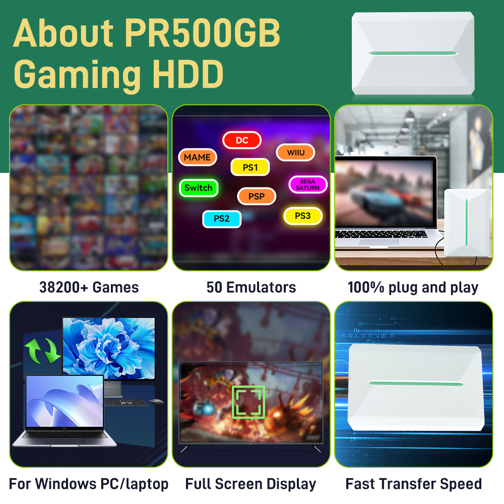 PR500GB Gaming HDD with 38200+ - Retro Gaming Emulator Pc recensione e prezzo