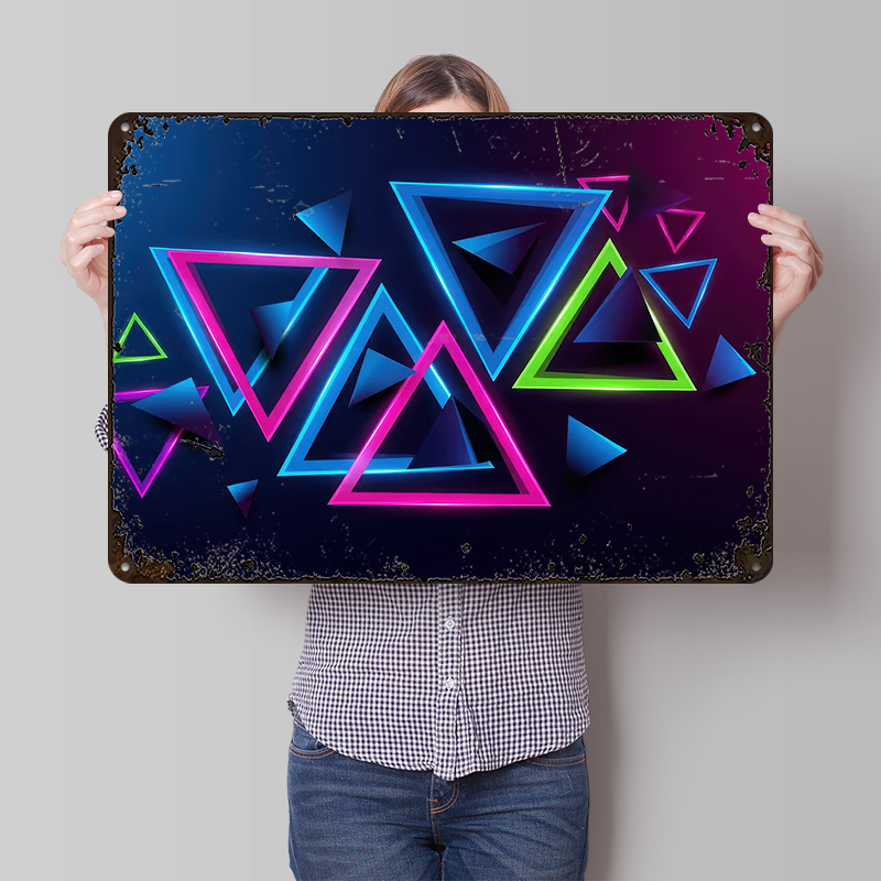 Neon Triangles Abstract Backgr - Background Retro Gaming recensione e prezzo
