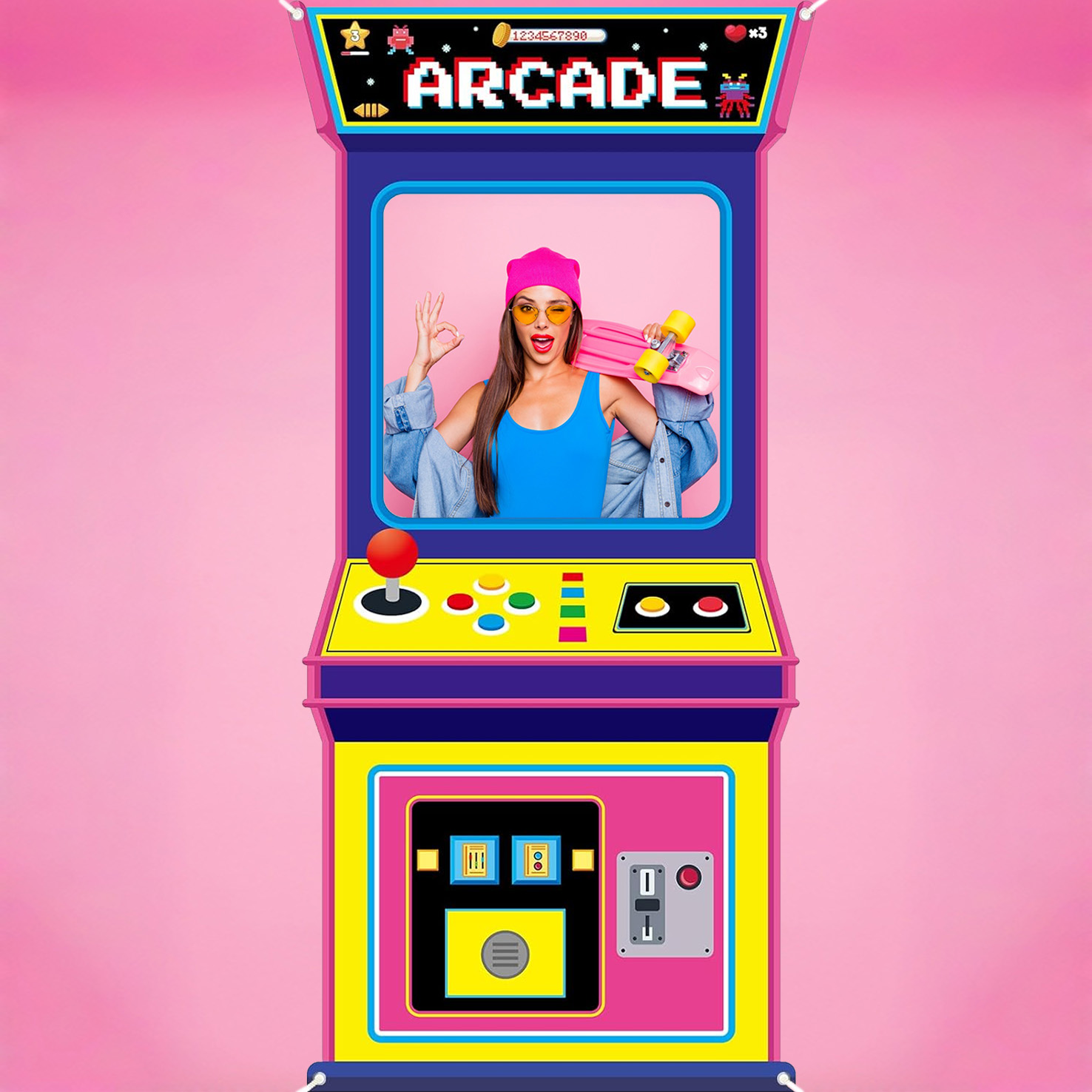 Fabric Arcade Game Photo Backg - Background Retro Gaming recensione e prezzo