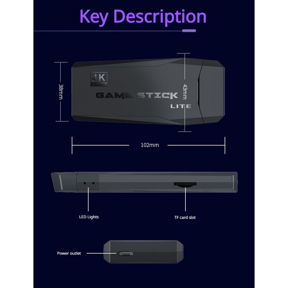 Portable 4K Retro Game Stick C - Retro Gaming Upscaler recensione e prezzo