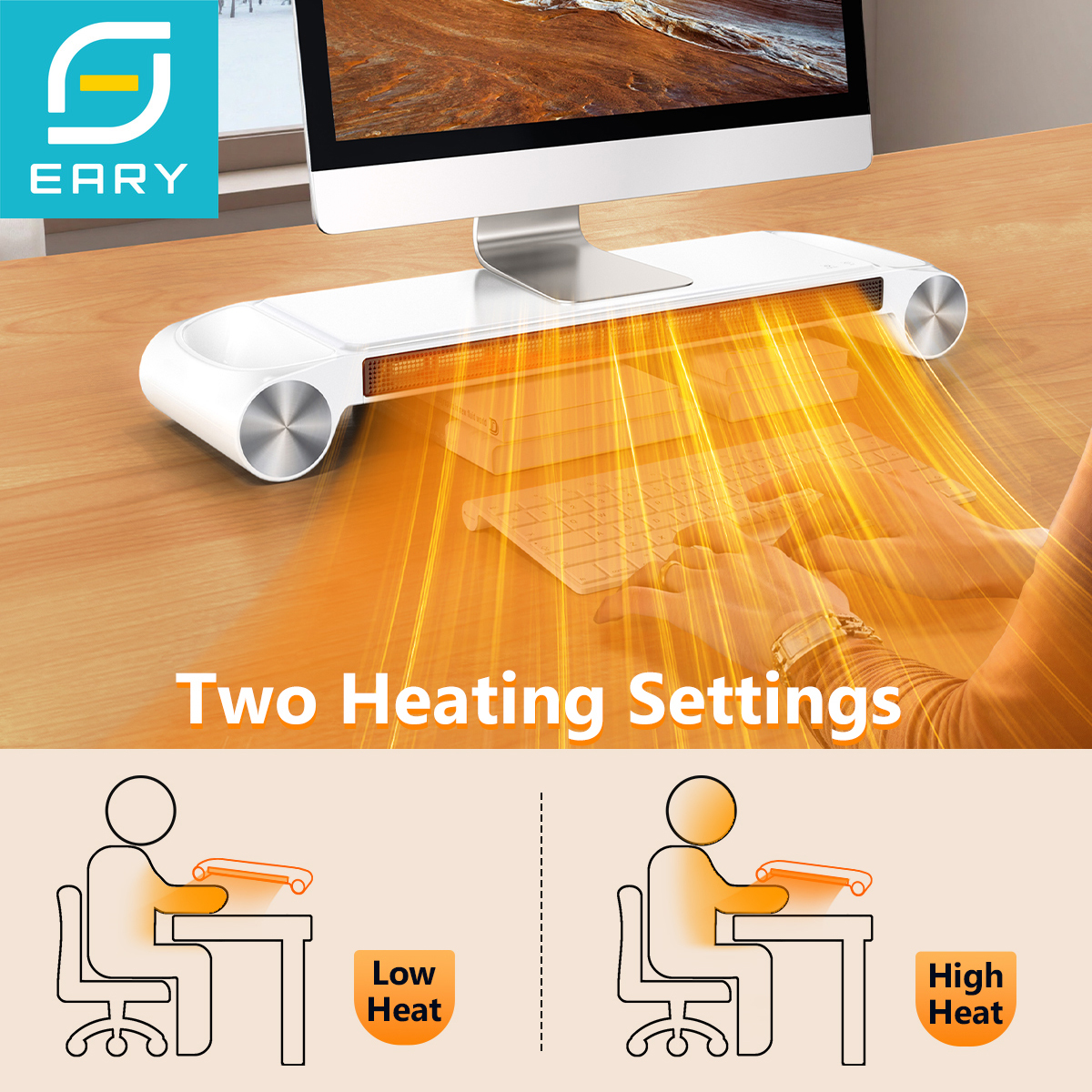 Eary 330W Desktop Space Heater - Crt Monitor Stand recensione e prezzo