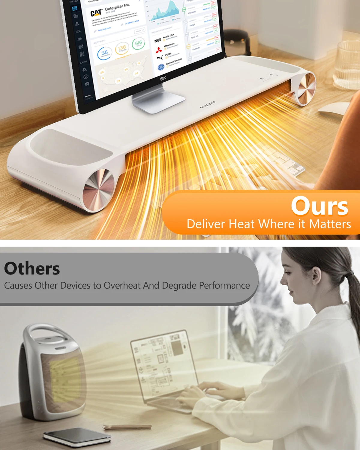 Eary 330W Desktop Space Heater - Crt Monitor Stand recensione e prezzo