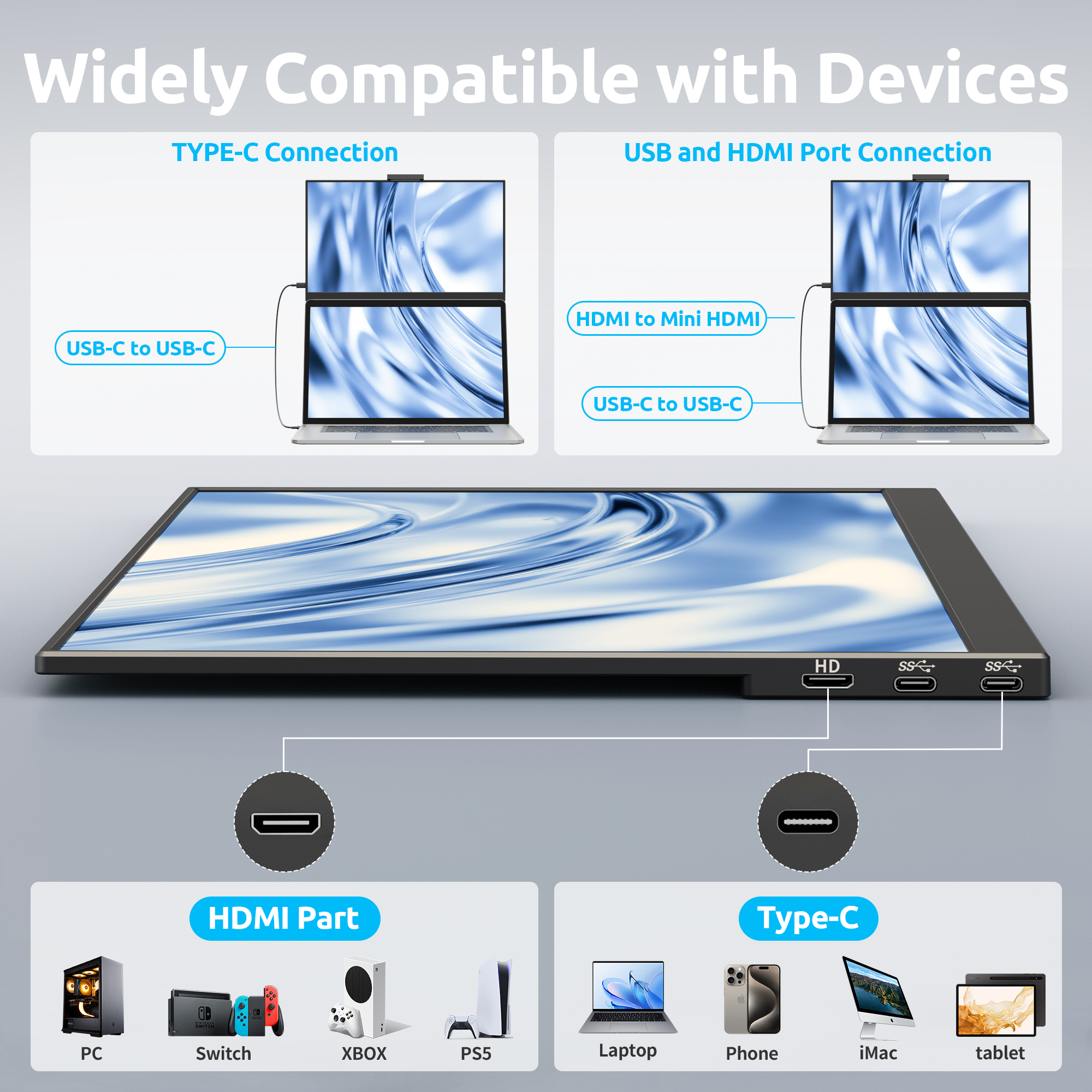 Amoudo 15.6 Inch 1920x1080P Po - Crt Monitor Stand recensione e prezzo