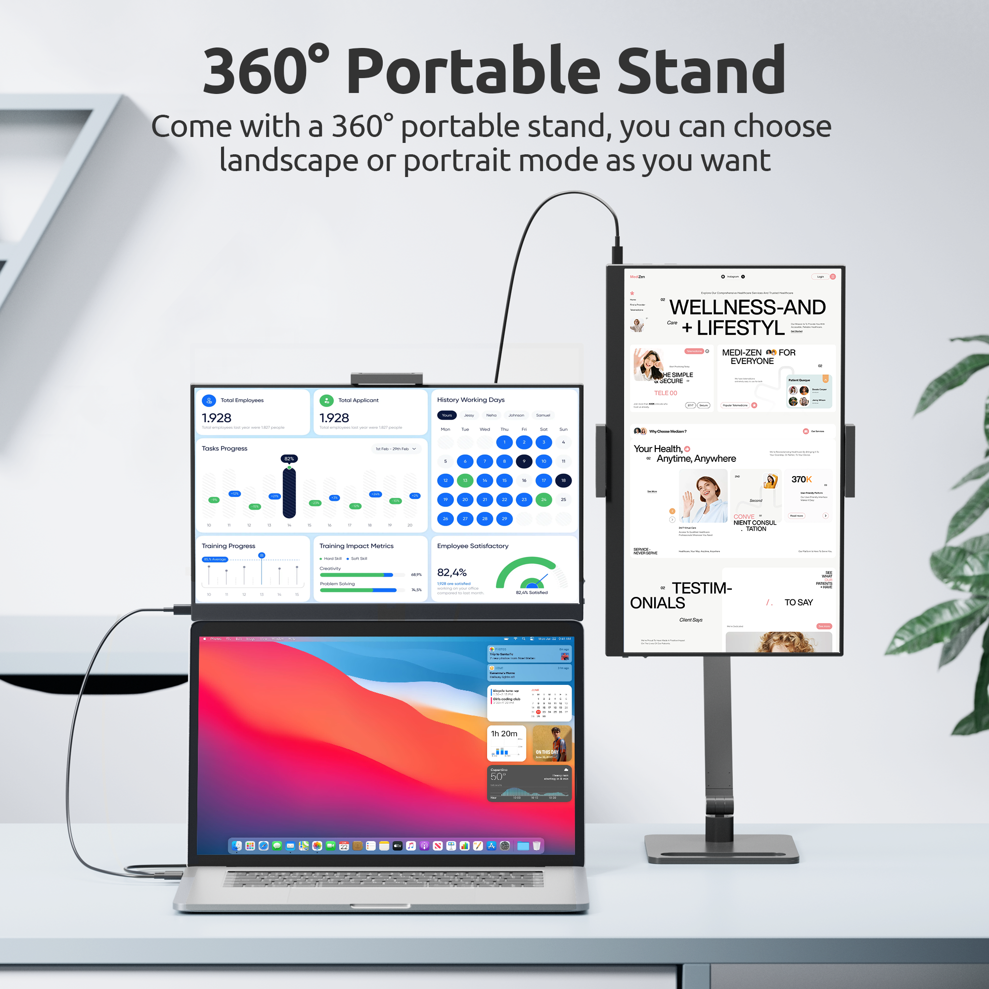 Amoudo 15.6 Inch 1920x1080P Po - Crt Monitor Stand recensione e prezzo