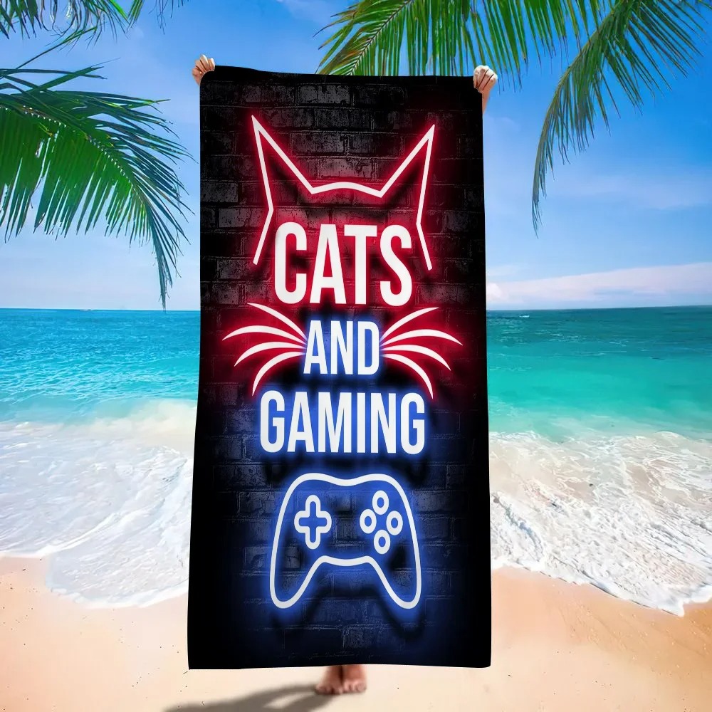 Retro Gaming Neon Beach Towel, - Background Retro Gaming recensione e prezzo