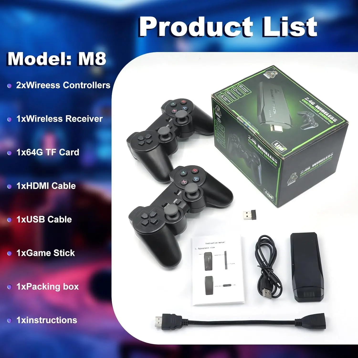 M8 Retro Gaming Stick with 9 S - Retro Gaming Game Stick recensione e prezzo