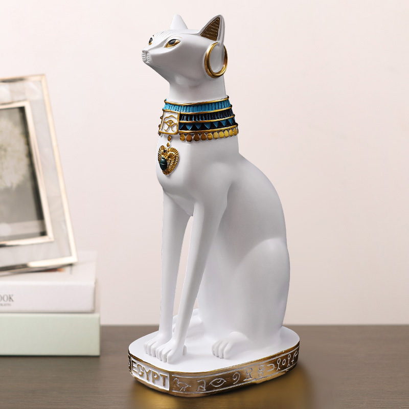 Retro Egyptian Cat Resin Statu - Retro Gaming Decor recensione e prezzo
