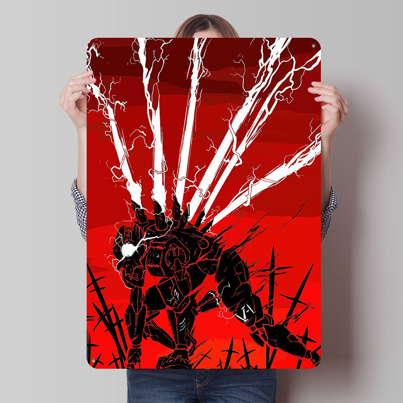 Mech With Lightning on Red Bac - Background Retro Gaming recensione e prezzo
