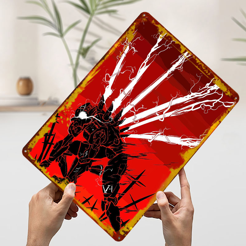 Mech With Lightning on Red Bac - Background Retro Gaming recensione e prezzo