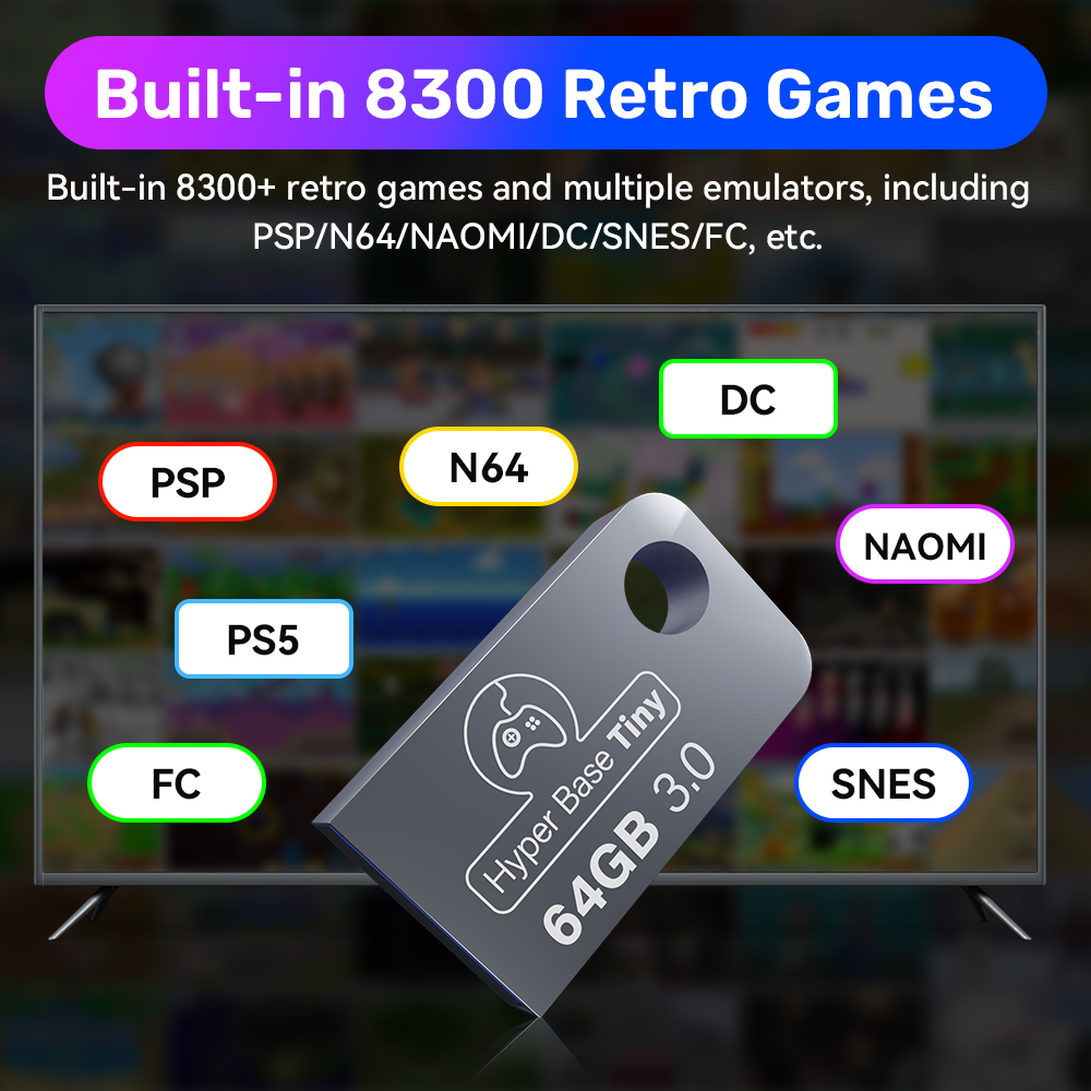 Retrobat 64G Gaming USB Flash  - Retro Gaming Emulator Pc recensione e prezzo
