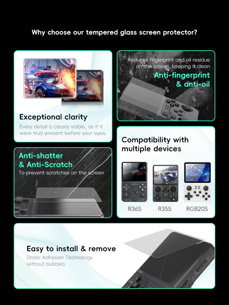 DATA FROG Tempered Glass Scree - Retro Gaming Handheld Console recensione e prezzo